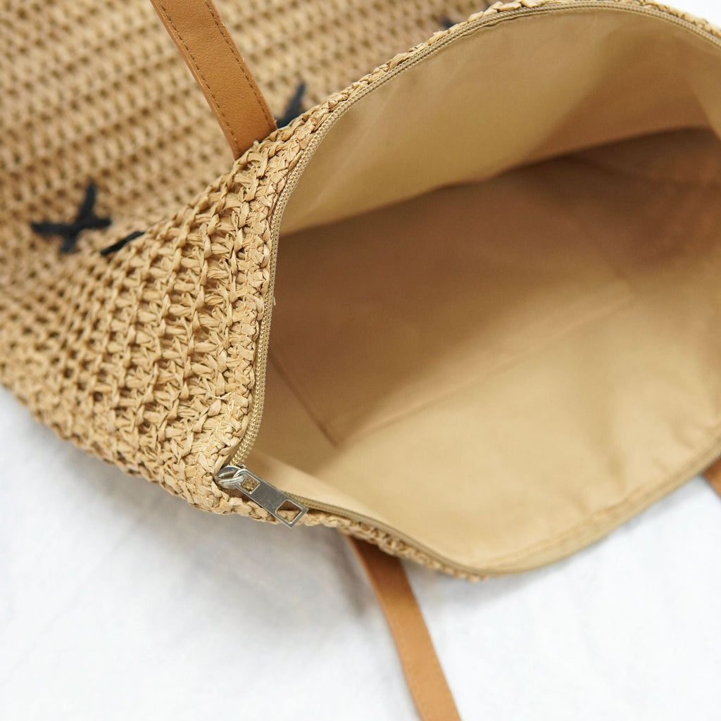 Siopsrl | Trendy large beach bag with original bow appliqués Siopsrl