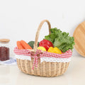 Ladies basket made of woven material with romantic inner lining Siopsrl