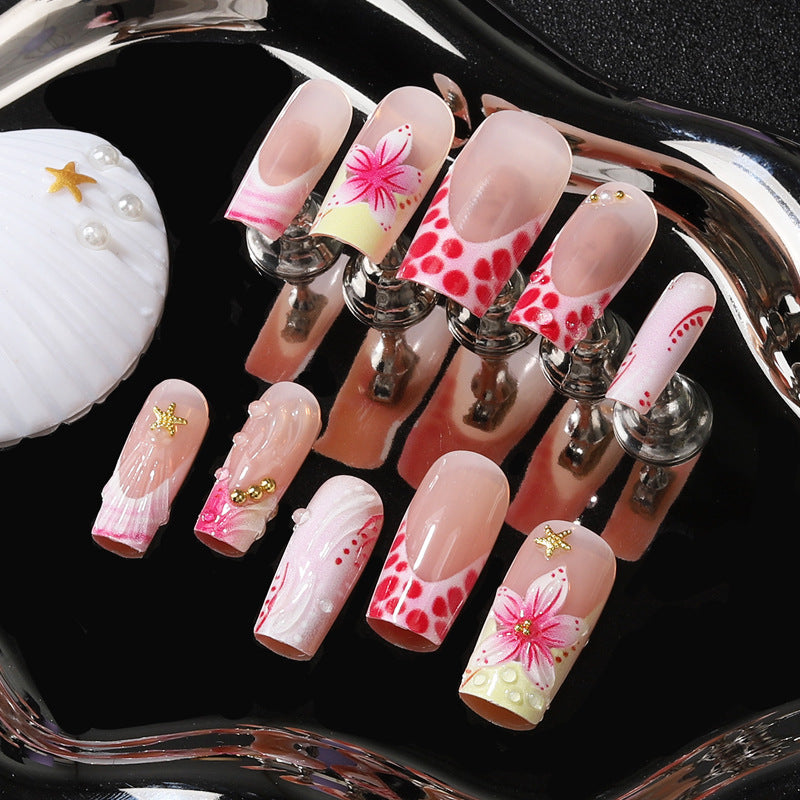 Siopsrl | Floral Design Press-On Nail Tips Siopsrl