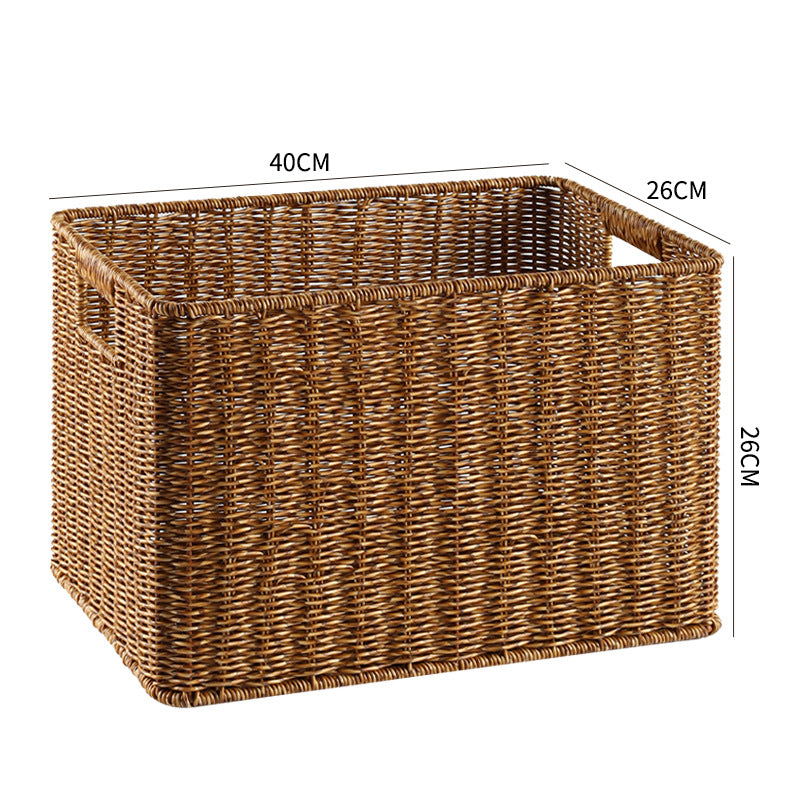 Handcrafted Rectangular Wicker Storage Bin Siopsrl