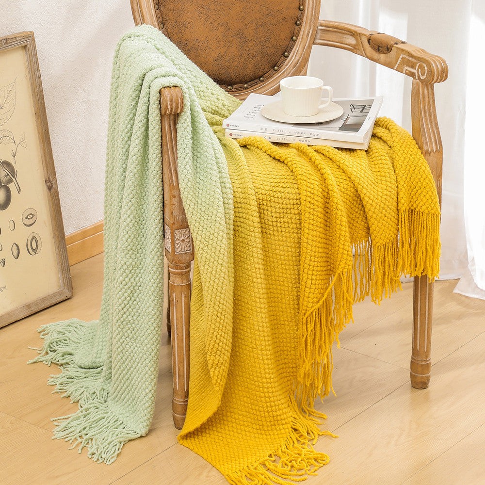 Siopsrl | Luxury Textured Fringed Throw Blanket Siopsrl