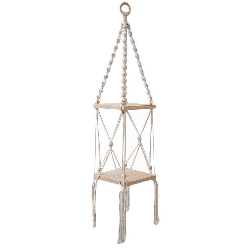 Macramé Hanging Shelf Organizer Siopsrl