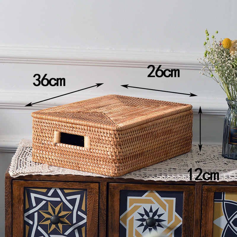 Women rectangular rattan storage basket Siopsrl