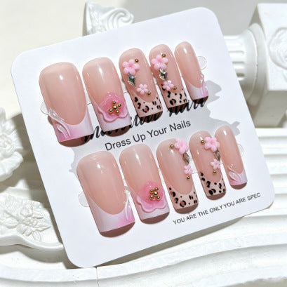 Siopsrl | Floral Decorative Press-On Nail Tips Siopsrl