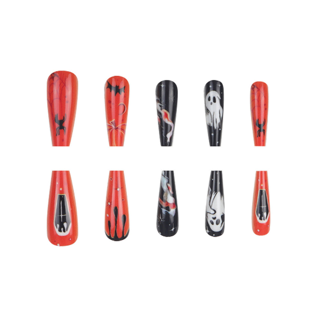 Halloween-Themed Stiletto Press-On Nails Siopsrl