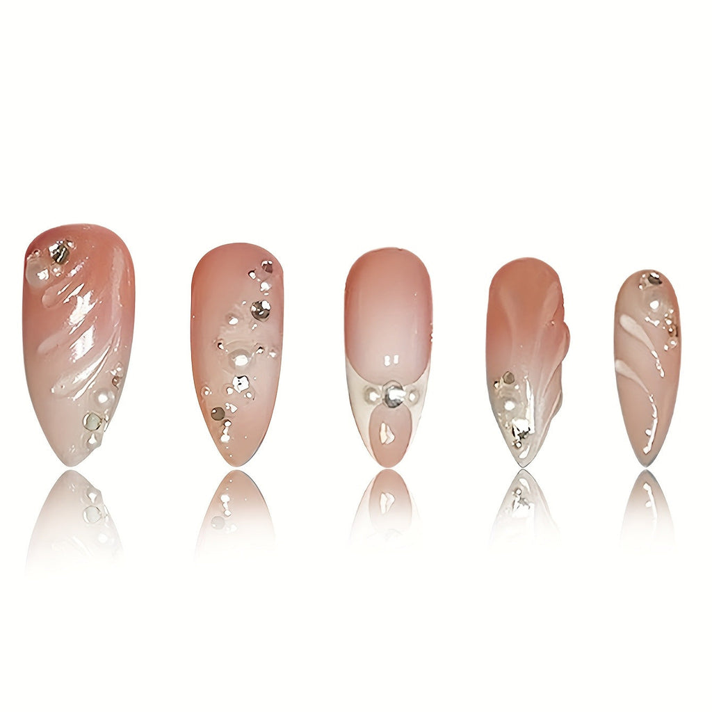 Siopsrl | Premium Rhinestone-Embellished Stiletto Press-On Nails Siopsrl