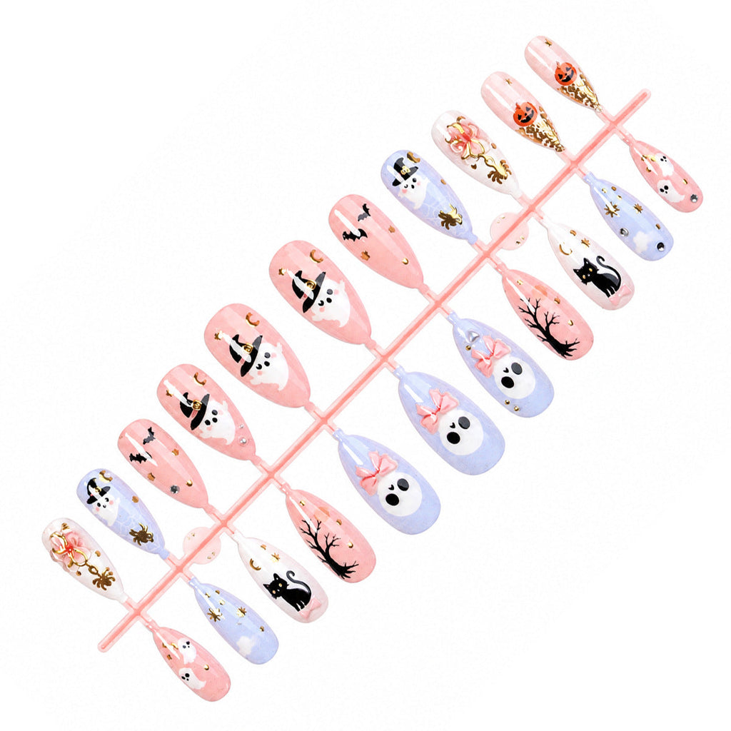 Halloween Artificial Nail Set with Creative, Spooky Designs Siopsrl