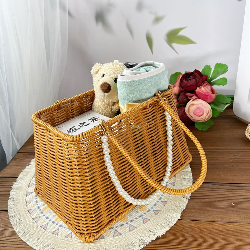 Women Diamond-shaped Handheld Basket Siopsrl