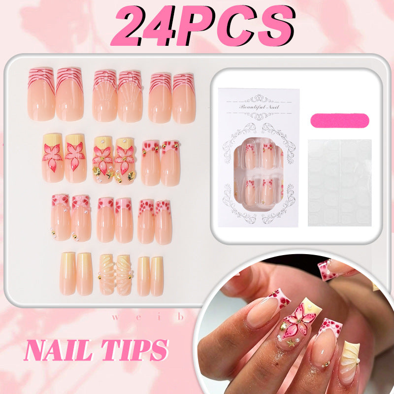 Siopsrl | Floral Design Press-On Nail Tips Siopsrl