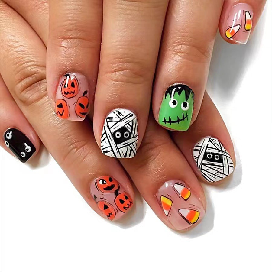 Halloween Artificial Nail Set with Creative 3D Designs Siopsrl