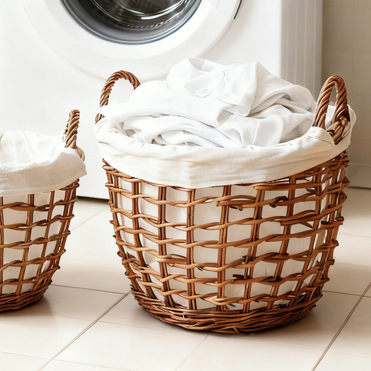 Handcrafted storage basket with cotton lining Siopsrl