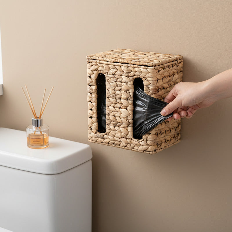Wall-Mounted Wicker Storage Basket Siopsrl