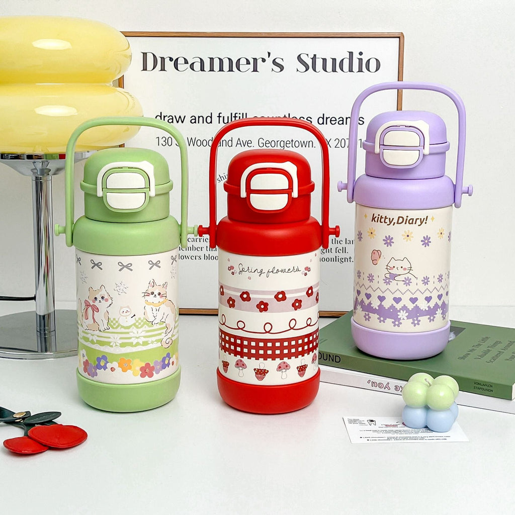 Siopsrl | Insulated stainless steel water bottle with cute design Siopsrl