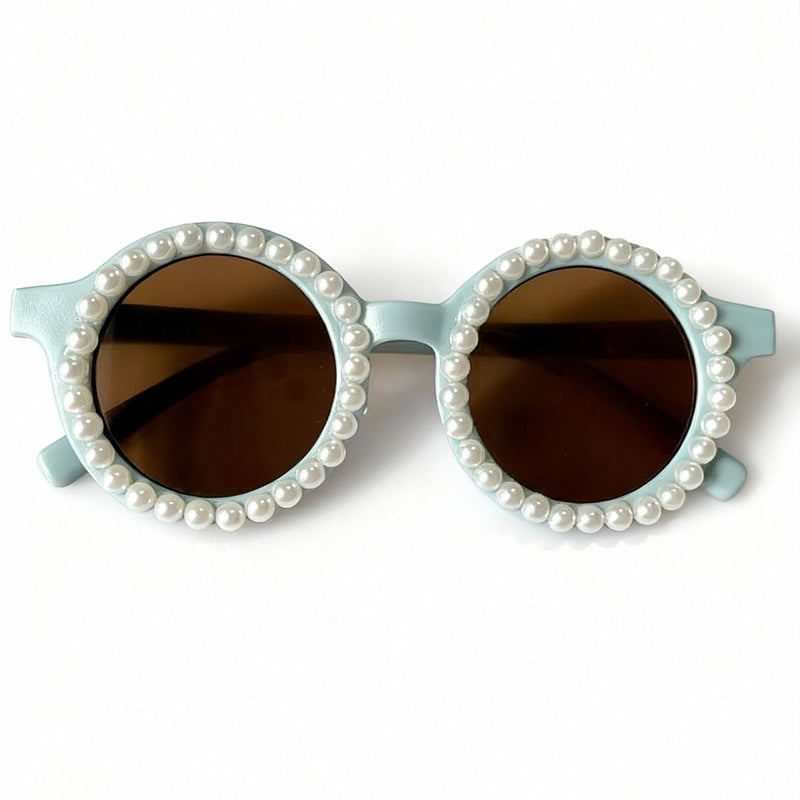 Siopsrl | Elegant Pearl-Embellished Round Sunglasses Siopsrl