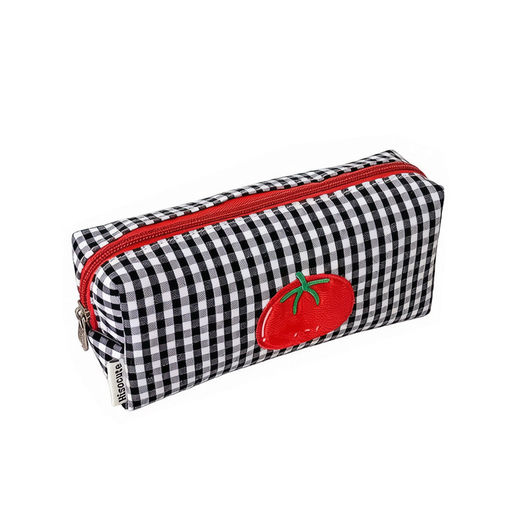 Siopsrl | Cute Gingham Checkered Pencil Case Siopsrl