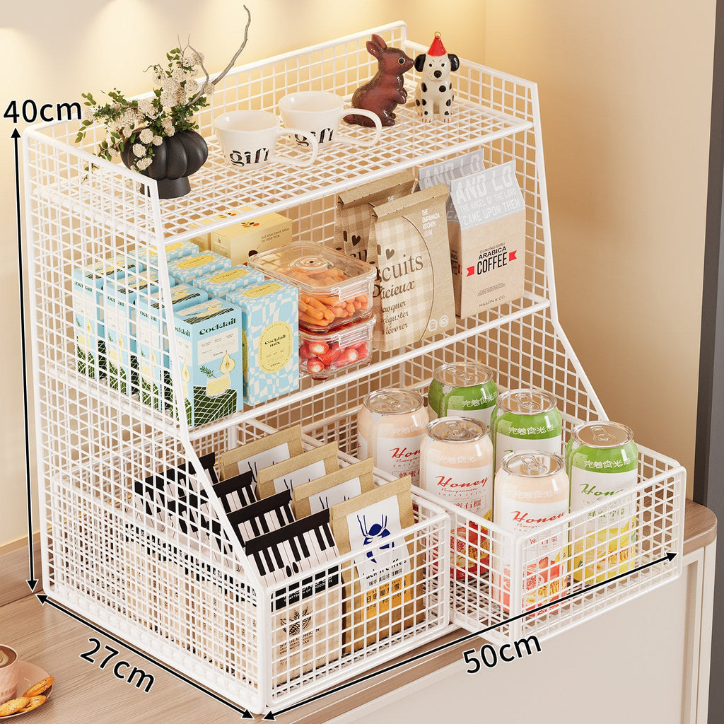 Rustic Two-Tier Storage Shelf Siopsrl