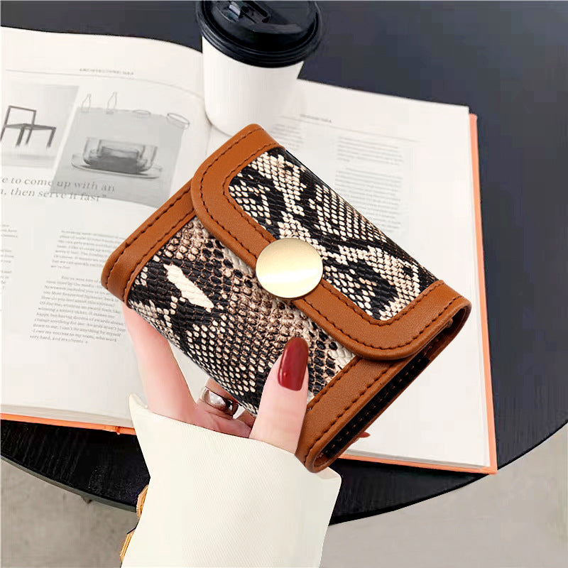 Siopsrl | Textured Snakeskin Print Wallet