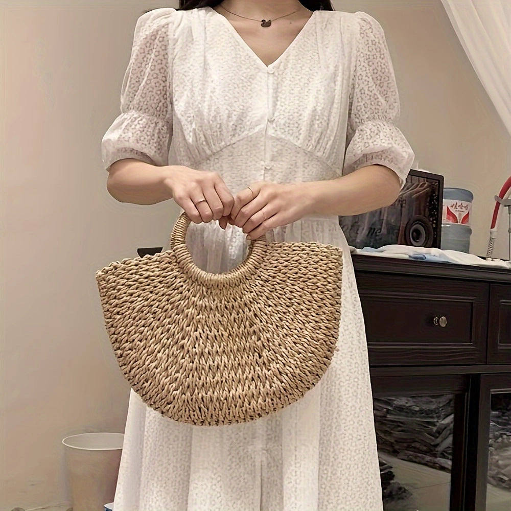 Handmade basket bag with light ruffles Siopsrl