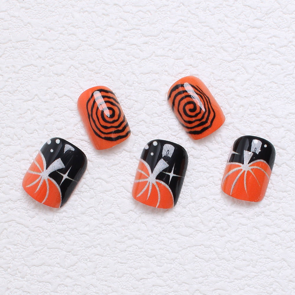 Acrylic nail set with creative Halloween designs Siopsrl