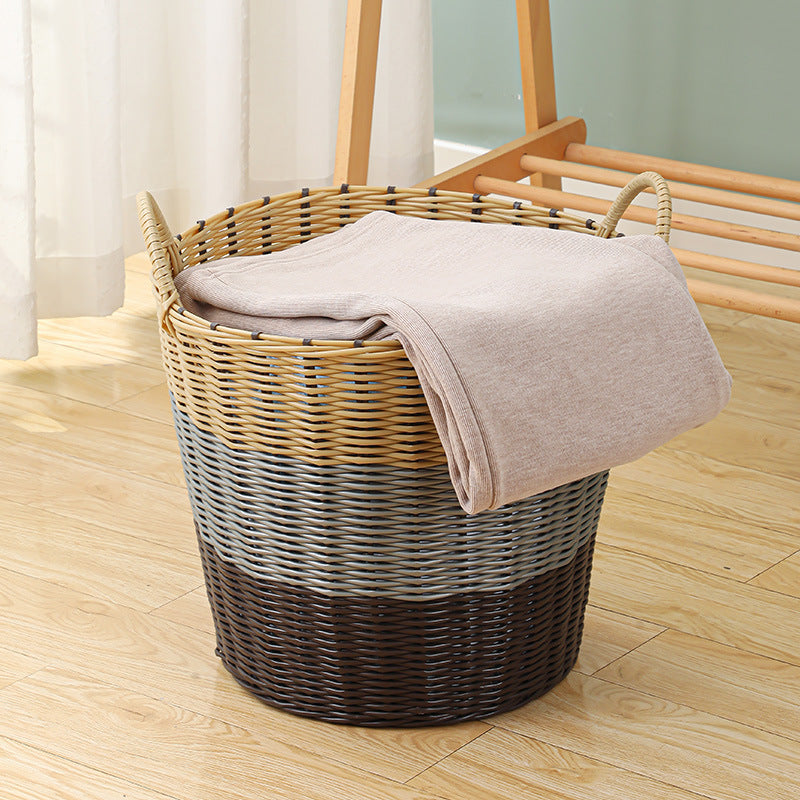 Women's Woven Storage Basket with Practical Handles Siopsrl