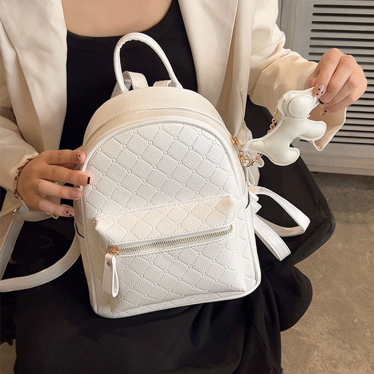 Siopsrl | Stylish Textured Mini Backpack Siopsrl