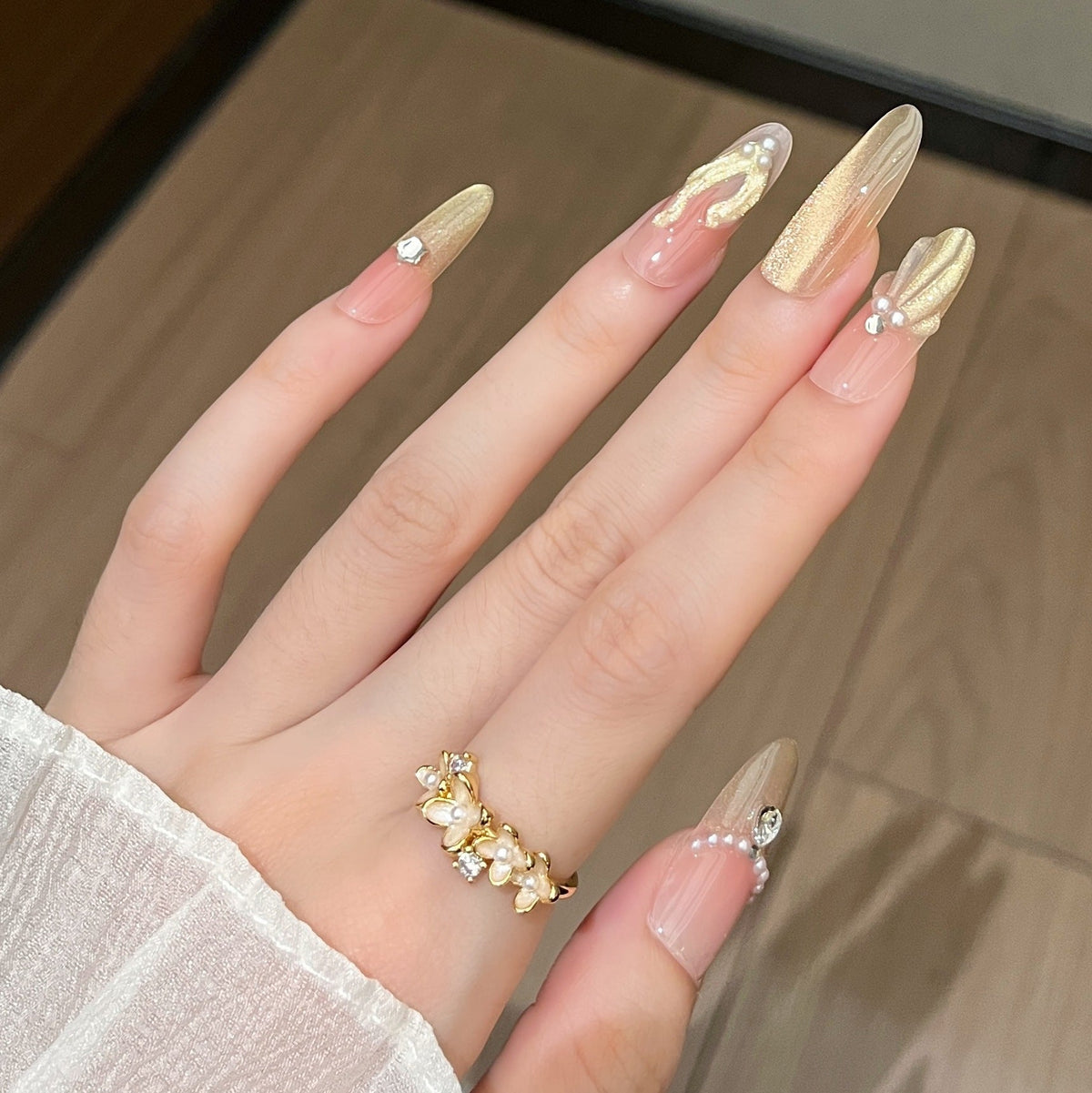 Siopsrl | Decorative Crystal-Embellished Press-On Nail Art Siopsrl