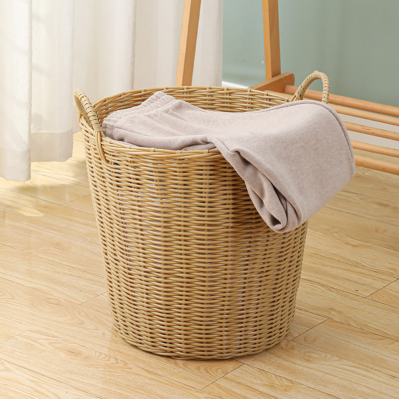 Handwoven Storage Basket with Handles, 43 × 32 × 40 cm