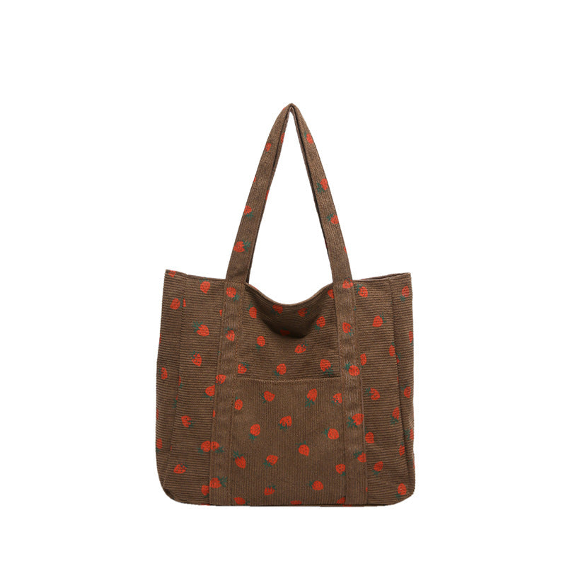 Siopsrl | WoStylish Corduroy Shopping Tote Siopsrl