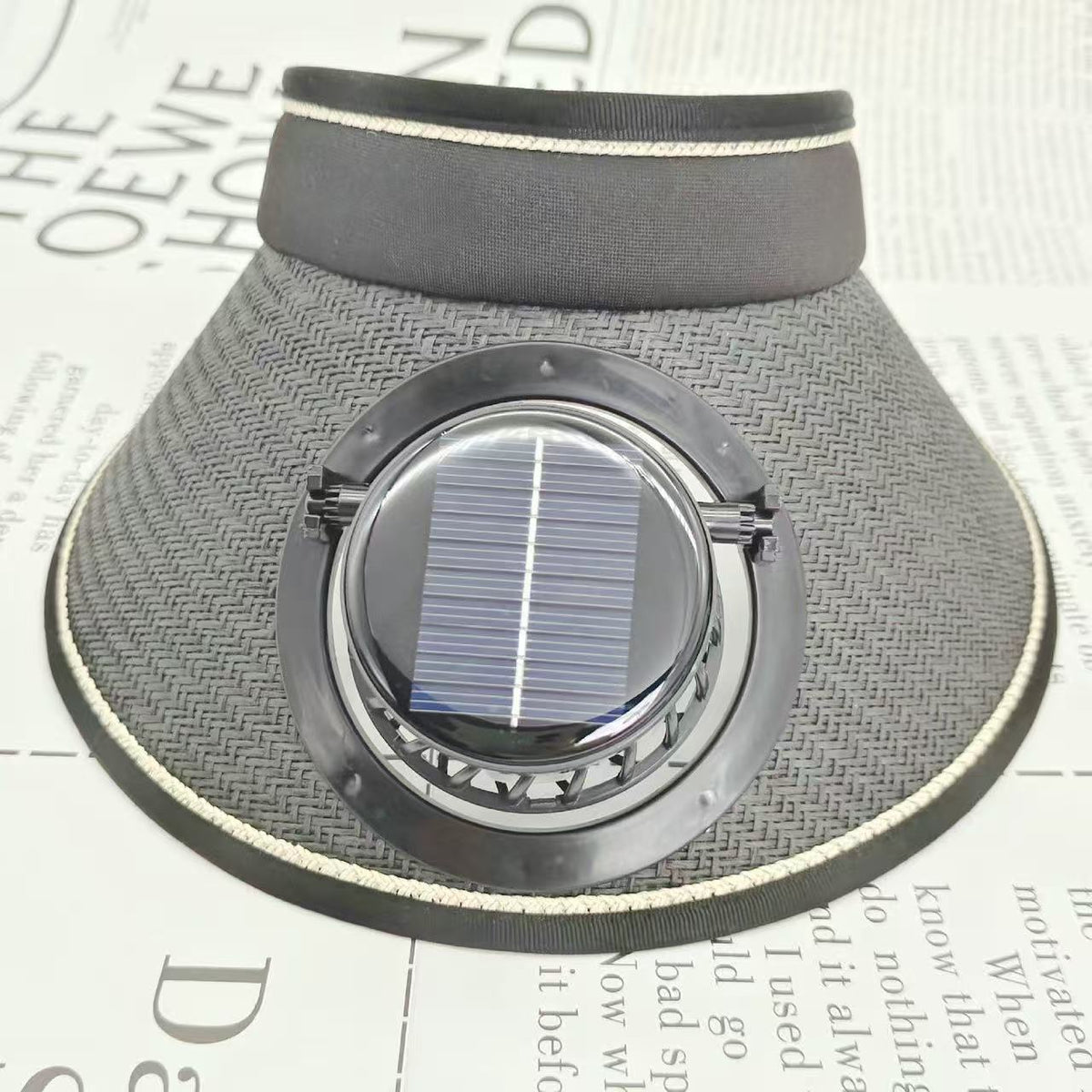 Siopsrl | Adjustable sunshade for with removable solar fan and breathable straw effect Siopsrl