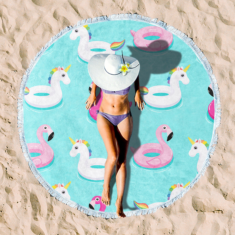 Siopsrl | Rundstrand towel with unique sunset design Siopsrl