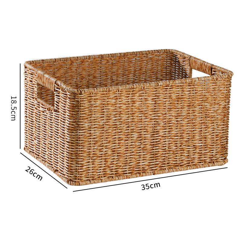 Handcrafted Rectangular Wicker Storage Bin Siopsrl