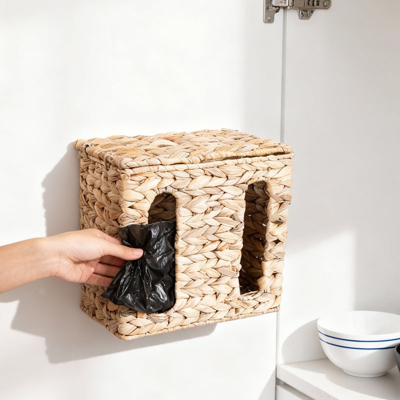 Wall-Mounted Wicker Storage Basket Siopsrl