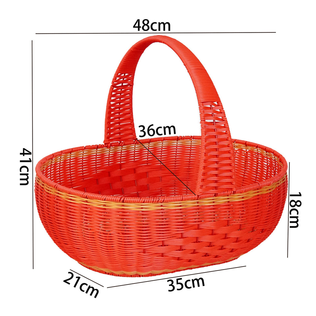 Large Woven Garden Picnic Basket Siopsrl