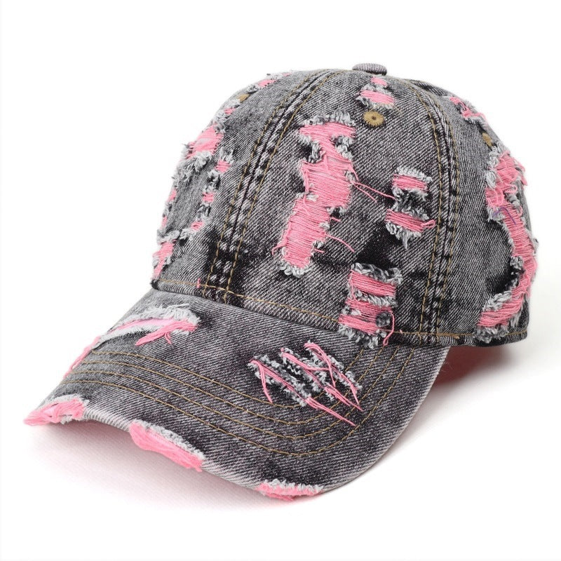 Siopsrl | Women's Distressed Denim Baseball Cap Siopsrl