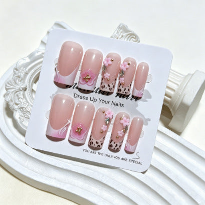 Siopsrl | Floral Decorative Press-On Nail Tips Siopsrl