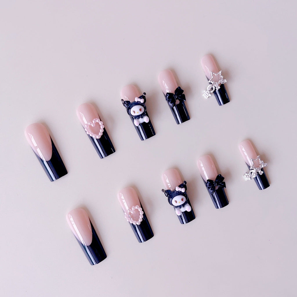 Siopsrl | Artificial nail set with playful 3D designs Siopsrl