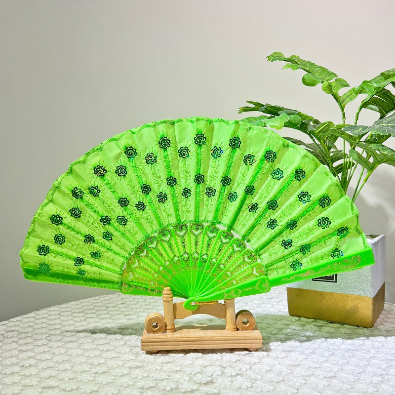 Siopsrl | Women's folding fan with artistic decorations Siopsrl