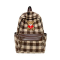 Siopsrl | Teddy Bear Appliqué Checked Backpack
