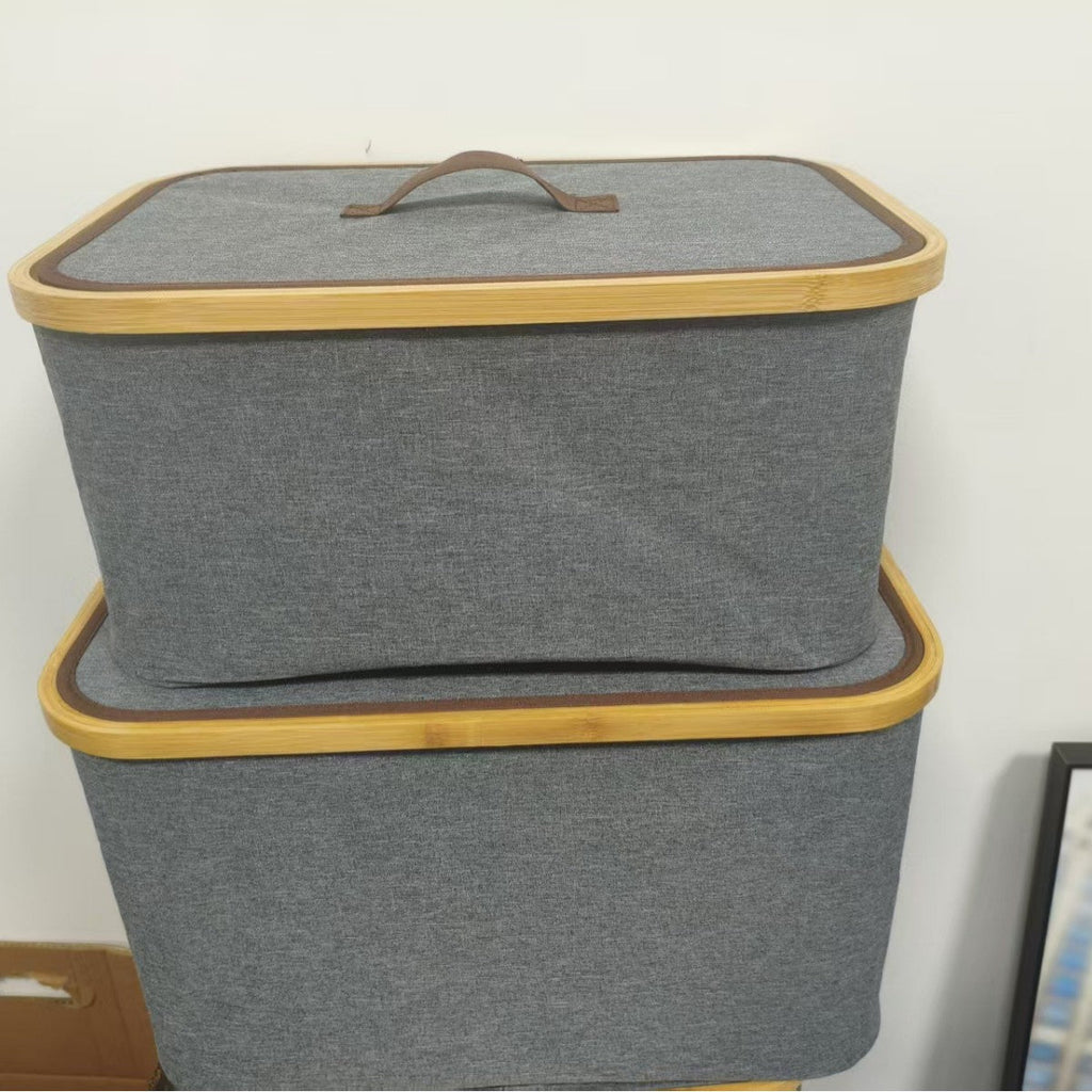 Storage boxes with elegant bamboo accents Siopsrl