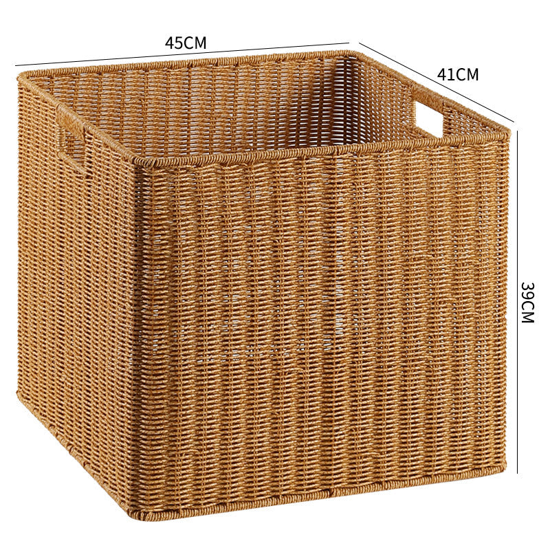 Handcrafted Rectangular Wicker Storage Bin Siopsrl