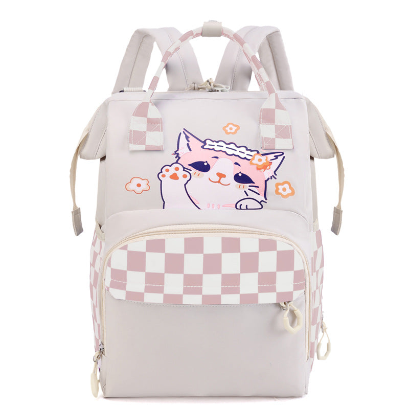Siopsrl | Playful Cat-Themed Multi-Pocket Backpack Siopsrl