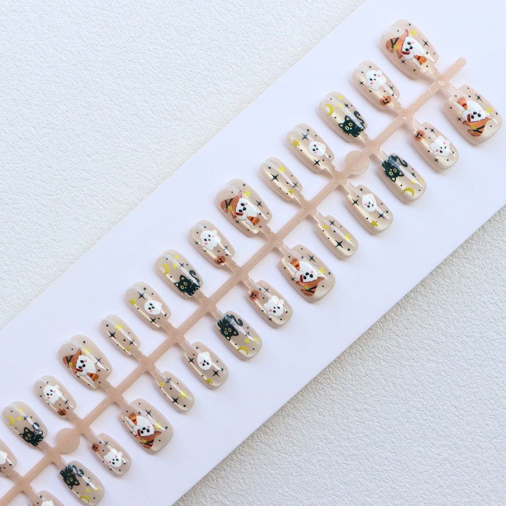 Halloween-Themed Press-On Nail Art Set Siopsrl