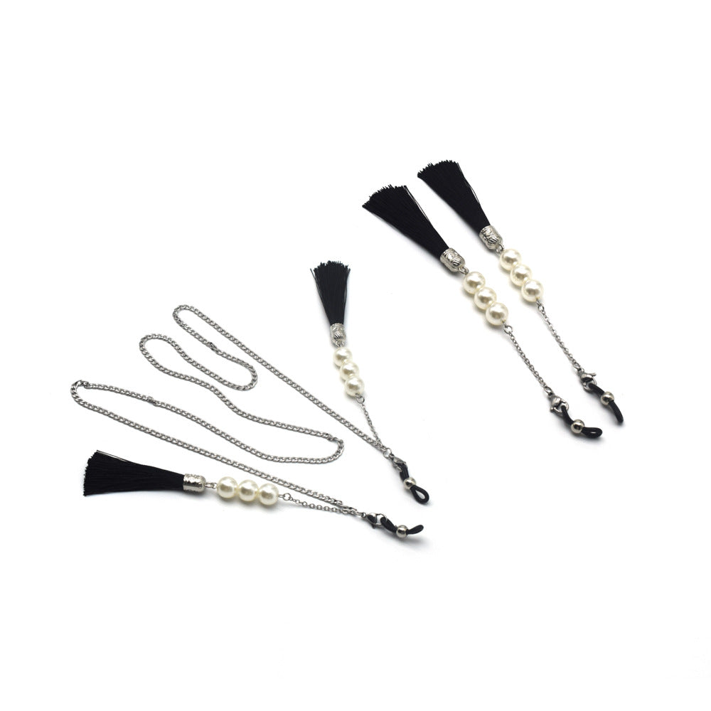 Elegant Tassel Pearl Eyewear Holder Siopsrl