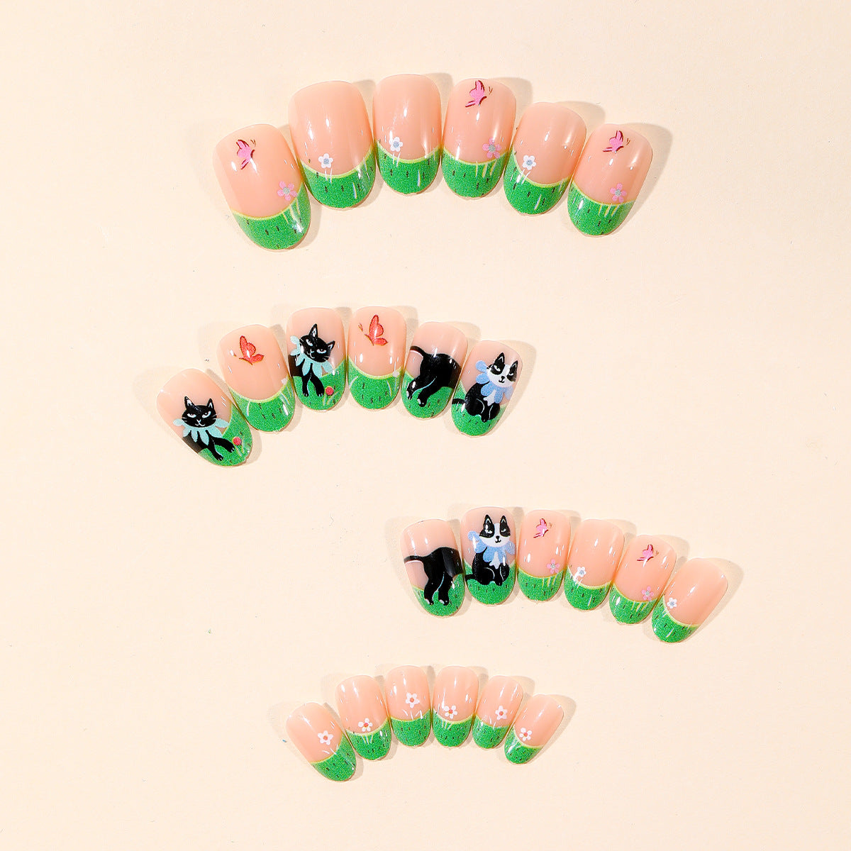 Siopsrl | Whimsical Cat-Themed Nail Art Set Siopsrl