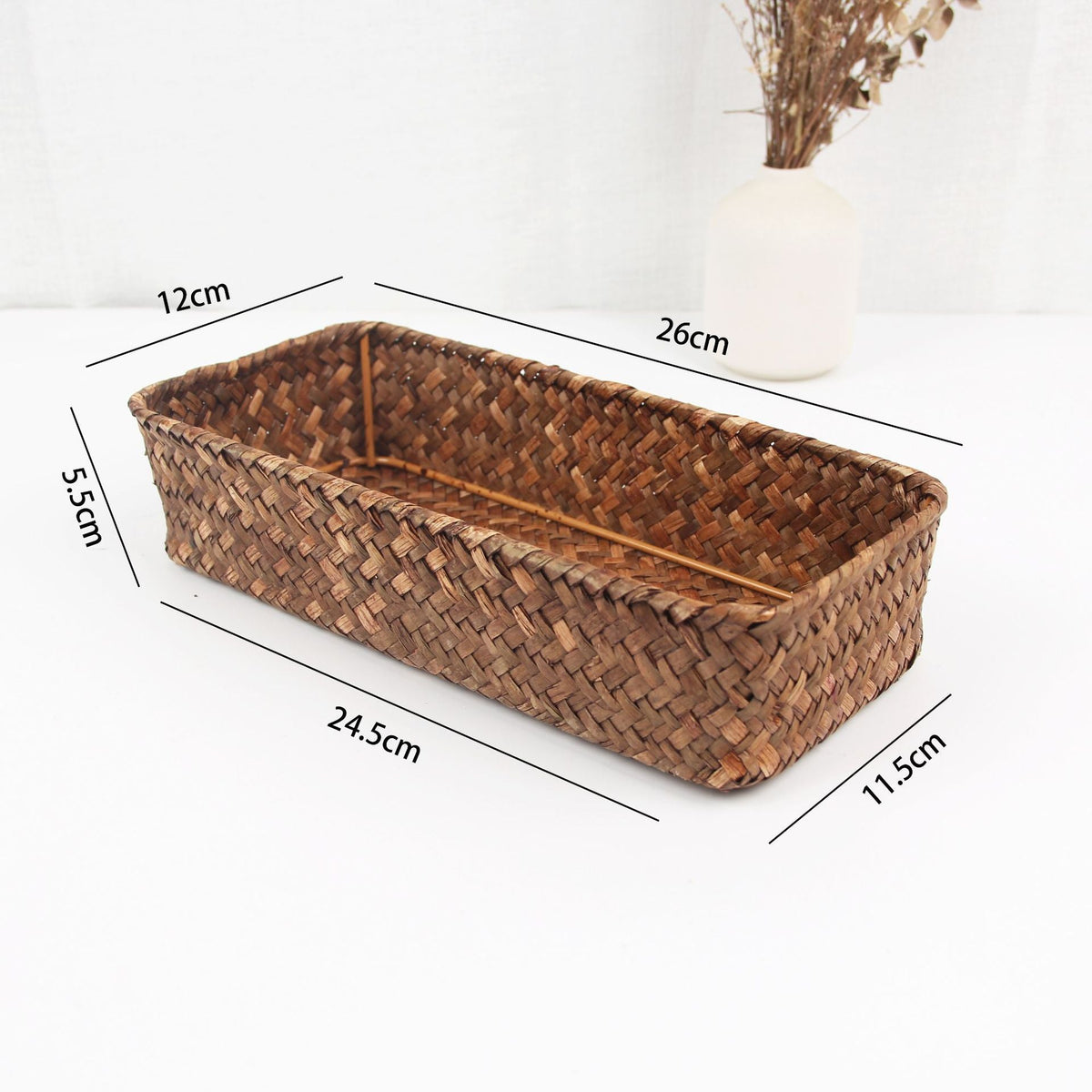 Woven Rectangular Storage Basket