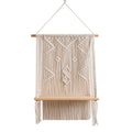 Macrame Wall Hanging Organizer with Shelf Siopsrl