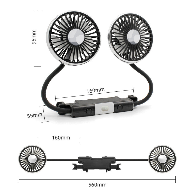 Siopsrl | Unisex Dual-Function Rechargeable Clip-On Fan Siopsrl