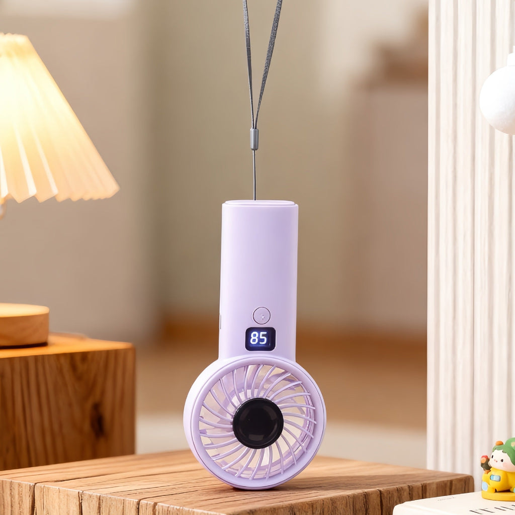 Siopsrl | Women's Portable USB Hand Fan with Digital Display and Ergonomic Design Siopsrl
