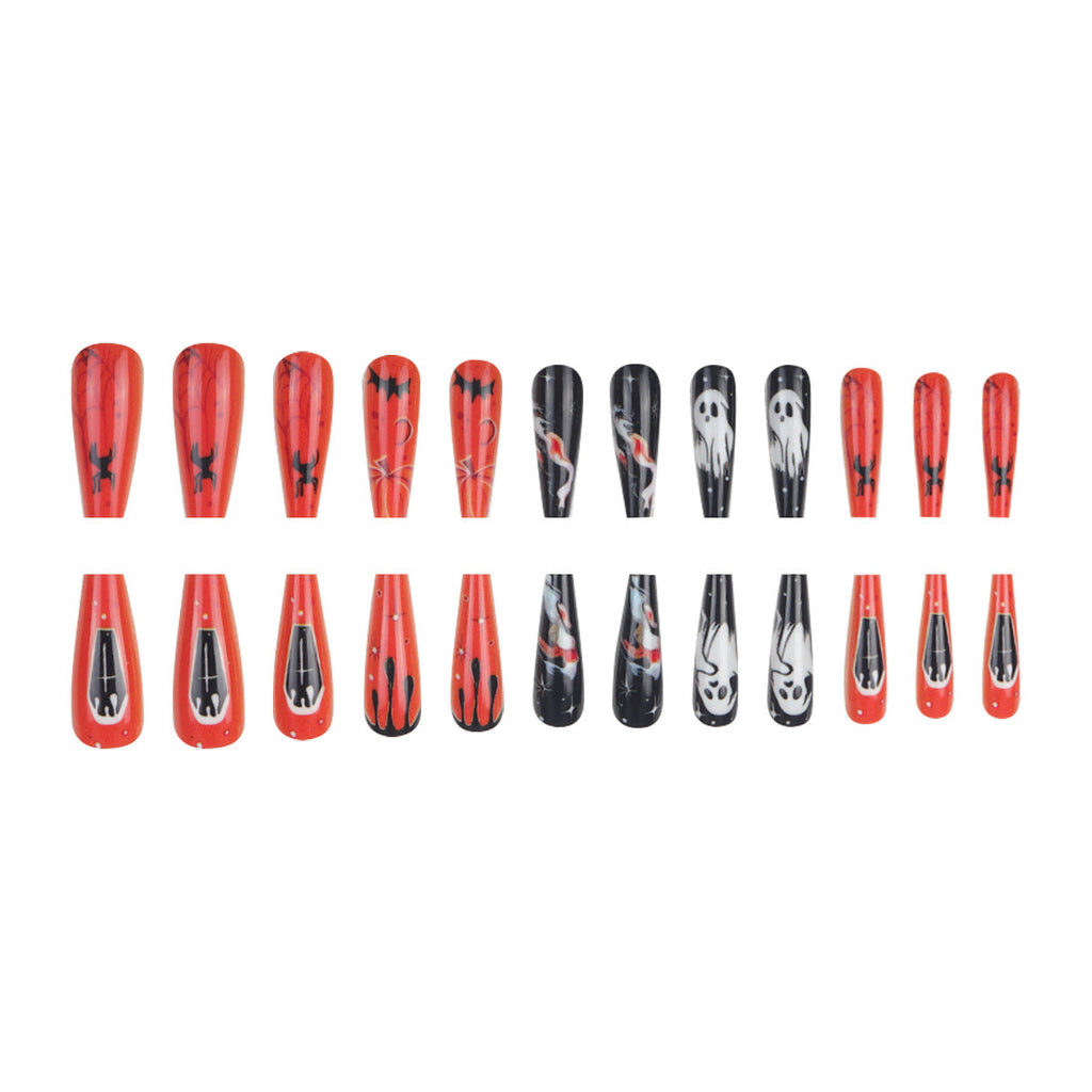 Halloween-Themed Stiletto Press-On Nails Siopsrl