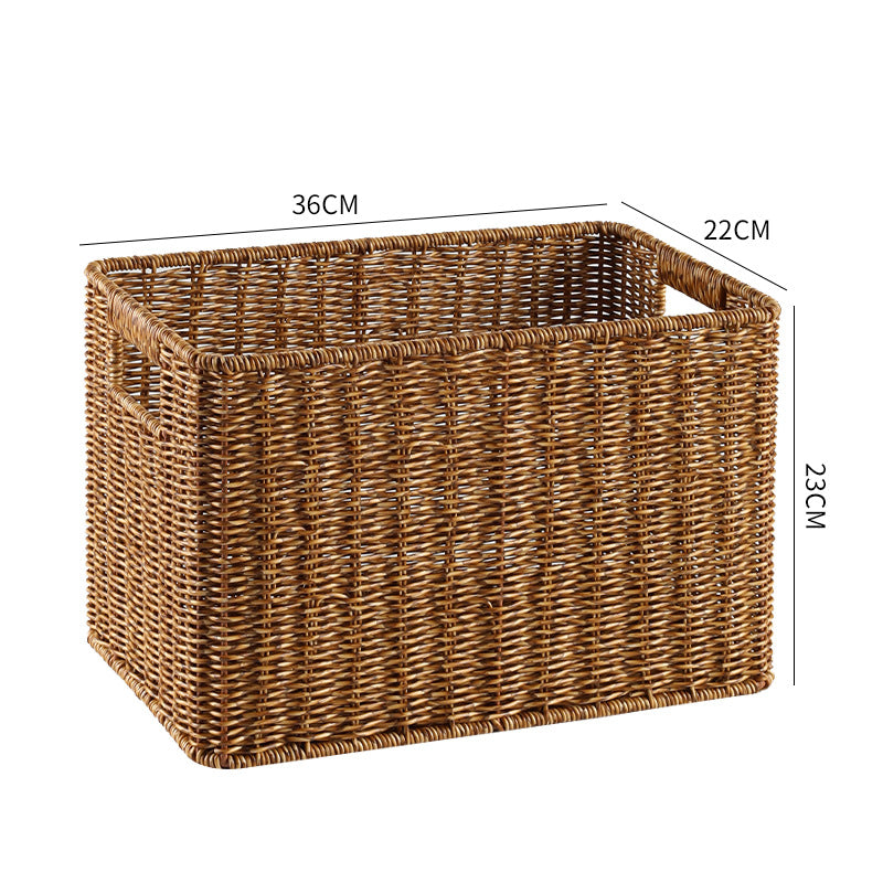 Handcrafted Rectangular Wicker Storage Bin Siopsrl